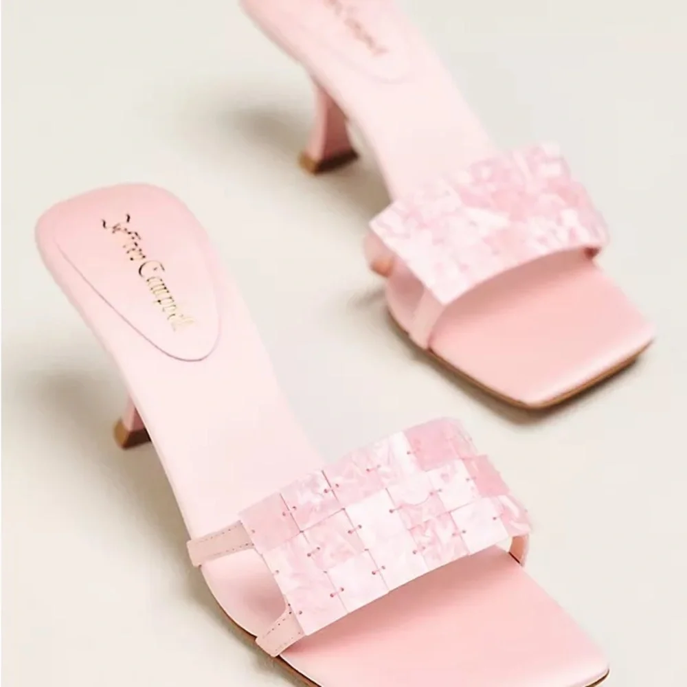 Jeffrey Campbell Abalone-Inspired Square Toe Heels Sandals 7